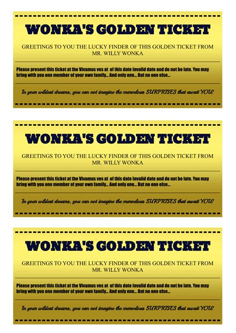 Golden Ticket Template Pdf Templates Jotform | Images and Photos finder