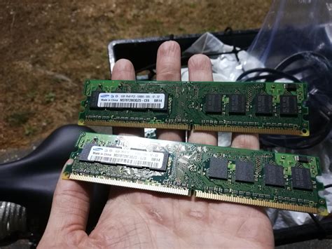 Two RAM sticks I salvaged today. Always so satisfying to pop these bad ...