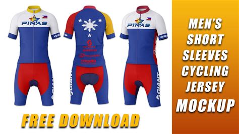 Men Short Sleeves Cycling Jersey Mockup | Free Download - YouTube