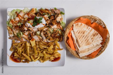 Shawarma Chicken Plate. Stock Photo | Adobe Stock