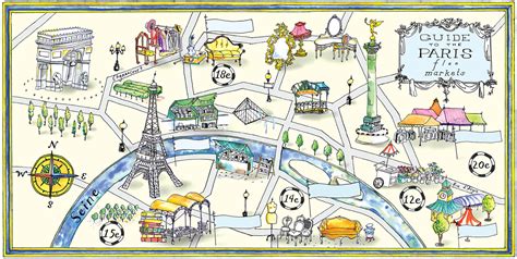 Market Map from the book Paris Flea Market Style on Behance