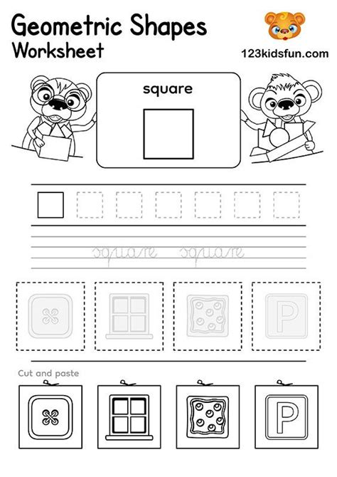 Free Printable Preschool Shapes Worksheets for Kids - Square Shape ...