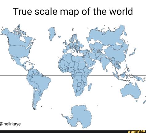 True scale map of the world @Mneilrkaye - iFunny | Geography map, Map diagram, Map