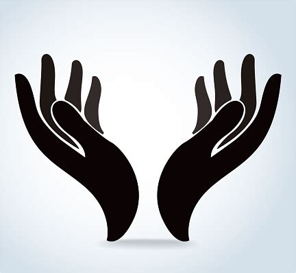 Hands Holding Design Vector Hands Pray Logo Stock Illustration - Download Image Now - iStock