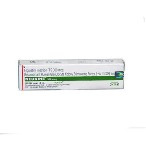 Filgrastim Injection PFS 300 Mcg Recombinant Human Granulocyte Colony Stimulating Factor (rHu G ...