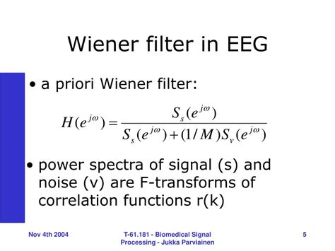 PPT - Wiener Filtering & Basis Functions PowerPoint Presentation - ID:442032