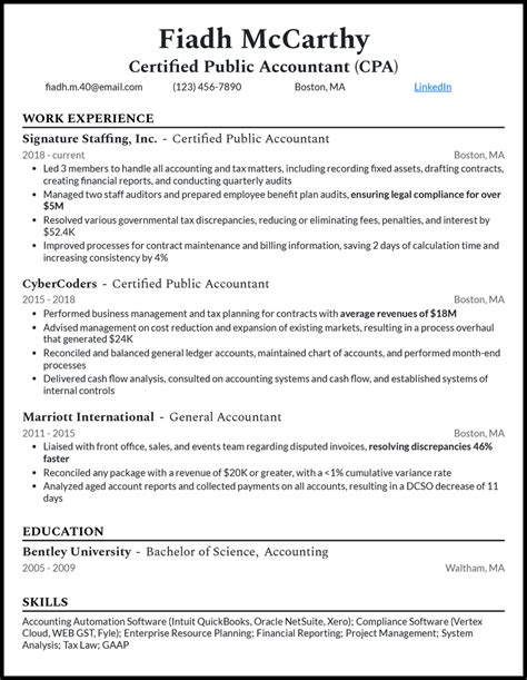 3 CPA Resume Examples, Templates, & Guide