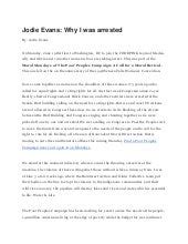 Jodie Evans: Why I was Arrested