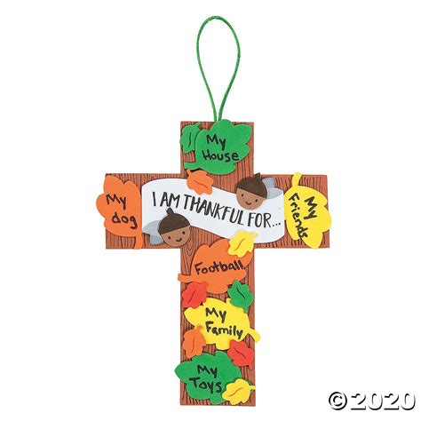 I Am Thankful For... Thanksgiving Cross Craft Kit | Christian thanksgiving crafts, Sunday school ...