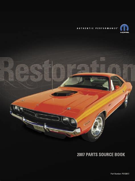 Mopar Restoration Catalogue | PDF | Engine Technology | Manufactured Goods