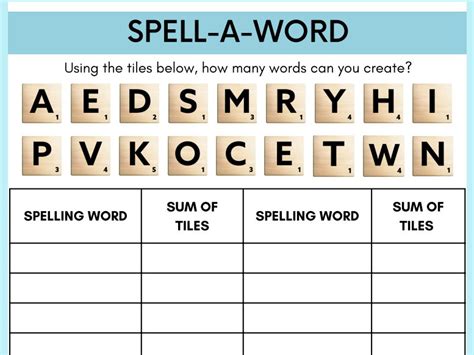 Spell a word literacy Scrabble game | Teaching Resources