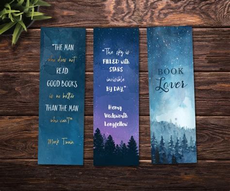 Printable Bookmarks / Watercolor Bookmarks Set of Three - Etsy