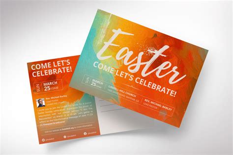 Easter Sunday Church Postcard Template » Godserv Designs