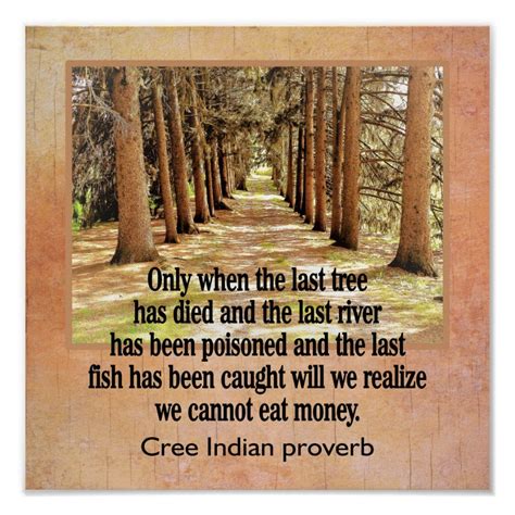 Cree Indian Proverb --- art print -- 12 x 12 | Zazzle | Indian proverbs, Native american ...