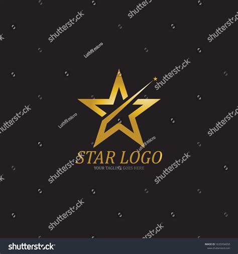 Gold Star logo vector Illustration Template - Royalty Free Stock Vector 1635956050 - Avopix.com