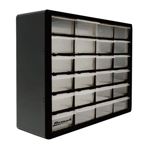 24 Drawer Parts Organizer with Drawers - Homak Manufacturing