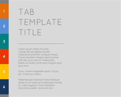 PowerPoint: Color Block Tabs Template