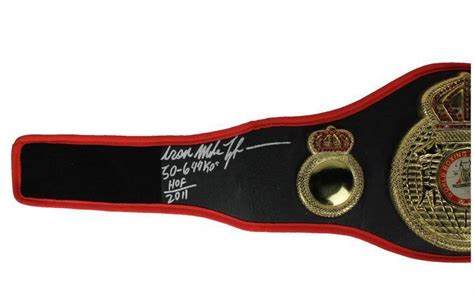 Lot Detail - Mike Tyson Signed WBA Championship Belt w/ 5 Handwritten ...