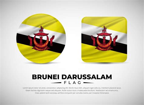 Collection of Brunei Darussalam flag emblem icon. Brunei Darussalam ...