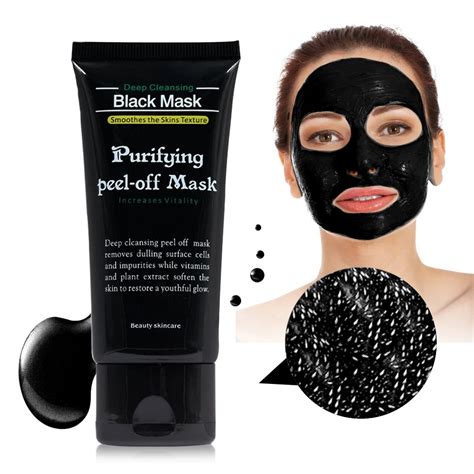 Black Mask Bamboo Charcoal Blackhead Removal Face Mask Deep Cleansing Acne Treatment Pore ...