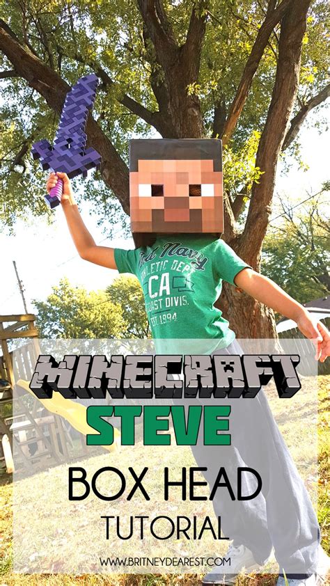 Britney Dearest: DIY | Minecraft Steve Head Costume Tutorial