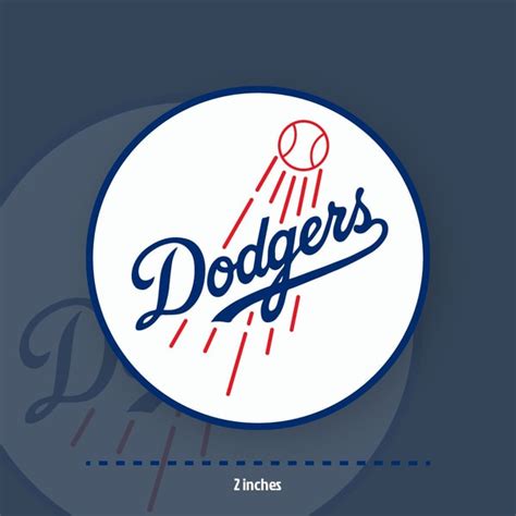 Los Angeles Dodgers Stickers Set of 9 by 2 inches Logo Masco - Inspire ...