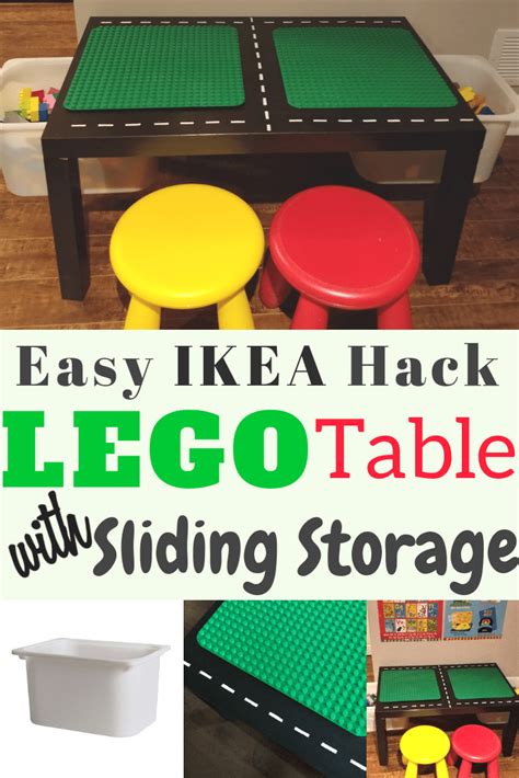 DIY Lego Table with Storage - Easy IKEA hack the kids wlll love!