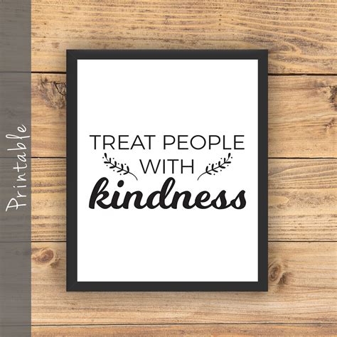 Treat People With Kindness Printable Typographic Wall Art - Etsy