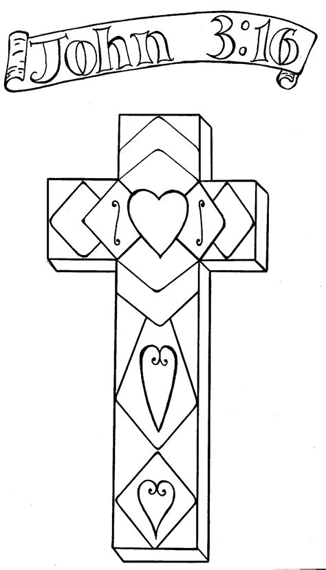 Cross, John 3:16 | Coloring pages - Bible pictures | Pinterest