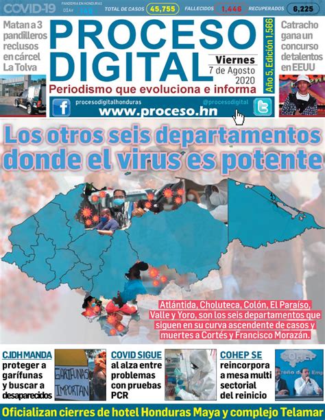 DCR: PERIÓDICOS DE HONDURAS DEL 7 DE AGOSTO DEL 2020.