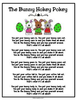 The Bunny Hokey Pokey Song/Poem by Bloomabilities | TpT