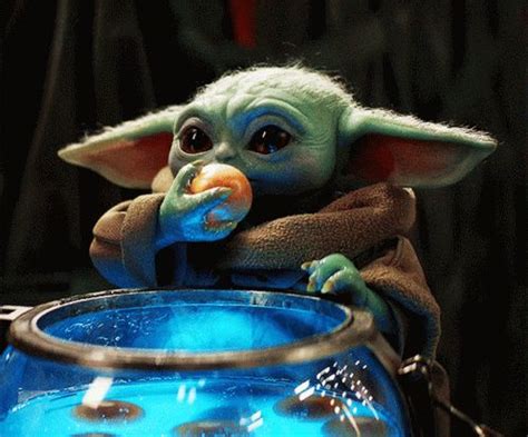 Baby Yoda Eating Frog Eggs GIF - Baby Yoda - Discover & Share GIFs | Star wars prints, Yoda ...