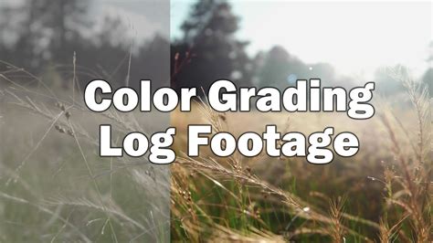 Color Grading Log Footage - A Tutorial in Premiere - YouTube