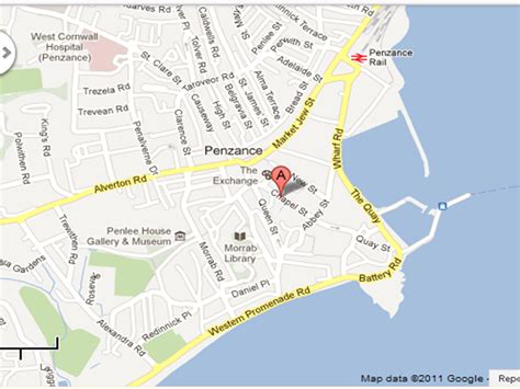 STREET MAP | Penzance, Cornwall ღ⊰n | Penzance, Street map, Cornwall