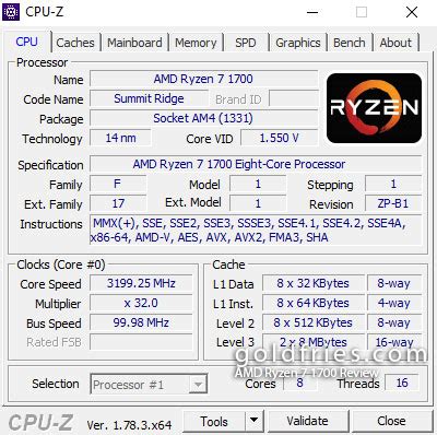 AMD Ryzen 7 1700X Review – goldfries