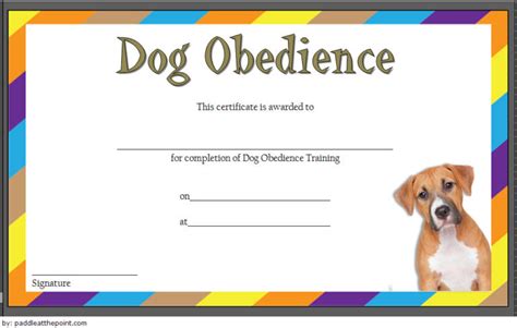 Dog Obedience Certificate Templates Free [8+ FREE DOWNLOAD]