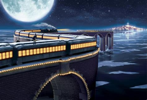 7x5FT Night Moon Polar Express Train Track Bridge Custom Photo Studio ...