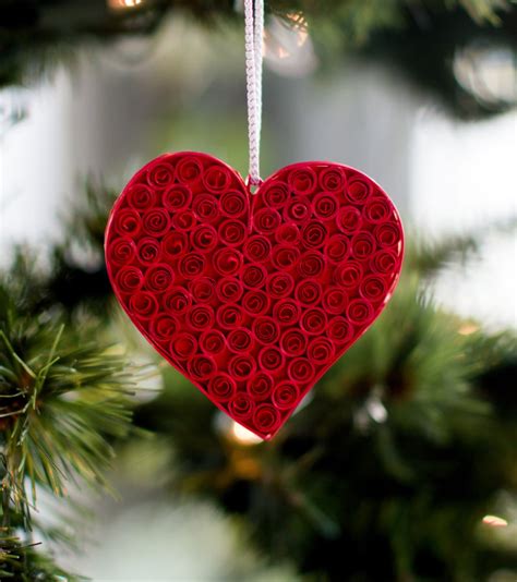 Heart Shape Ornament Christmas Ornaments Burgundy Cool - Etsy