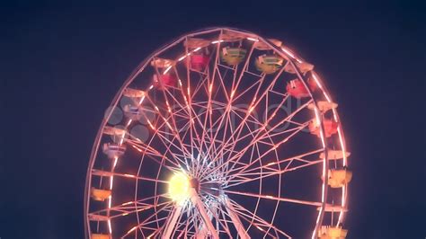 Ferris Wheel Carnival Ride At Night. Stock Footage - YouTube