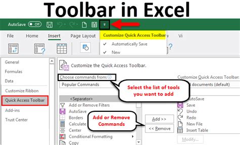 Toolbar in Excel | How to Customize the Toolbar in Excel?