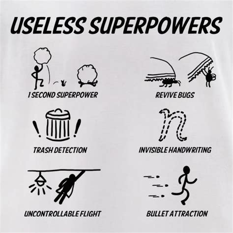 Useless Superpowers T Shirt By CharGrilled