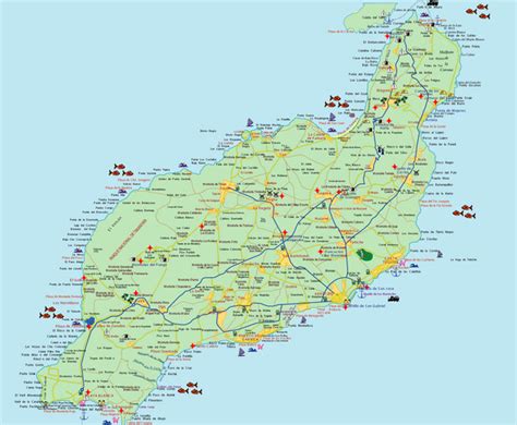 Lanzarote Tourist Map - Lanzarote Canary Islands • mappery