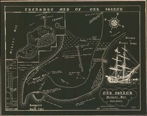 Treasure Map of Oak Island.: Geographicus Rare Antique Maps