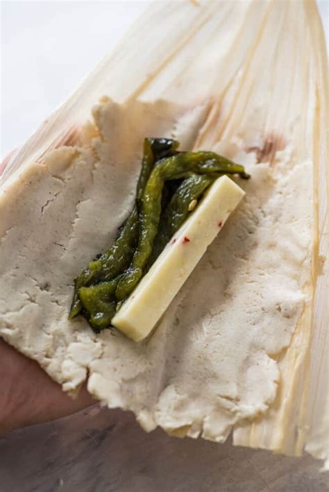 Green Chile and Cheese Vegetarian Tamales - Isabel Eats