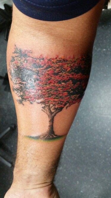 Flamboyant tree tatooo #deutuadopalmundo Watercolor Tattoo, Tree ...