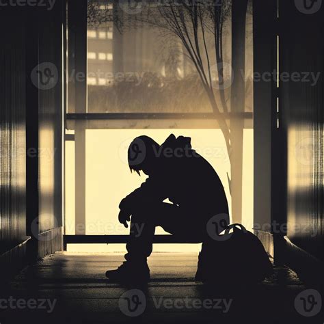 Alone sad boy alone concept generative ai 22188689 Stock Photo at Vecteezy