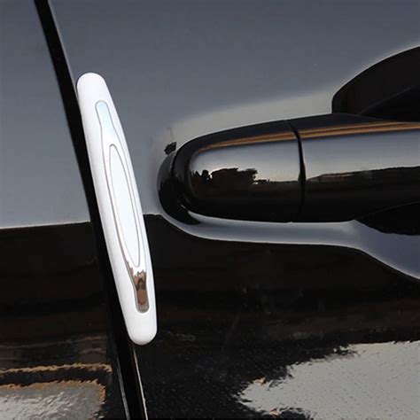 4Pcs Universal Car Side Door Edge Protector Protective Stickers Car Door Guards Lip Deflector ...