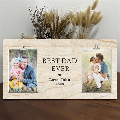 Personalized Dad Double Picture Frame, Father's Day Gift for Dad Gift From Daughter Son, Dad ...