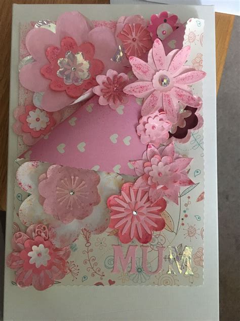 Mum flower card, hand made | Fete des meres, Fete, Fete de la