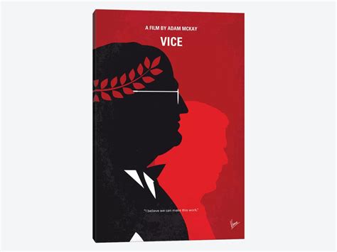 Vice Minimal Movie Poster Canvas Wall Art by Chungkong | iCanvas